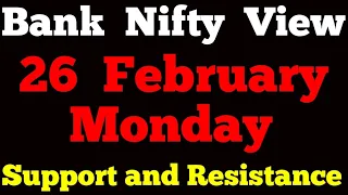 26 February Monday Bank Nifty View |Fii,Dii Data analysis| Daily Prediction#stock #stockanalysis