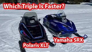 Polaris XLT 600 VS Yamaha SRX 700. Battle Of The Trail Triples Snowmobiles!!!