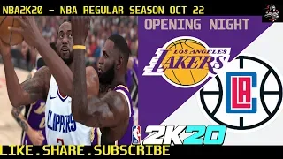 NBA Regular Season 2020 Lakers vs Clippers - NBA 2K20 | Full Game CPU Simulation | ESPN