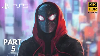 SPIDER-MAN MILES MORALES (PS5) 4K 60FPS HDR + Ray Tracing Walkthrough Gameplay Part 5 - PHIN