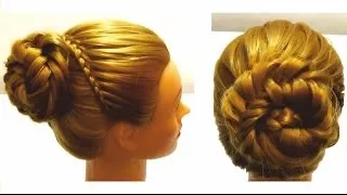 Праздничная прическа. Плетение волос. Holiday hairstyle