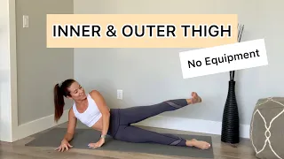 Inner & Outer Thigh Workout | No Equipment | Pilates Leg Workout