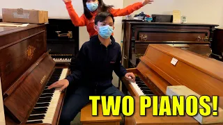 I Play Queen Don't Stop Me Now on Two Pianos AT THE SAME TIME! | Cole Lam 15 Years Old