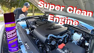 CLEANING A DIRTY ENGINE BAY WITH SUPER CLEAN DEGREASER ON A 2019 TACOMA - Realistic Detailing