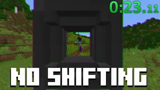 I Beat Minecraft Without Shifting (Learning how to speedrun basically)