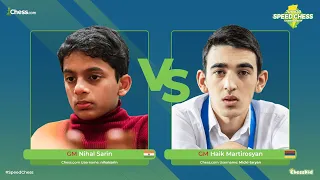 GM Nihal vs GM Martirosyan | Junior Speed Chess Championship