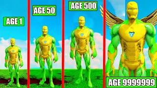 Growing Smallest GOLD & GREEN IRONMAN Into BIGGEST GOLD & GREEN IRONMAN in GTA 5!