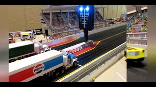 Tiny Tims HO Slot Car Dragstrip w/ Smoky Burnouts and Stunt Driving