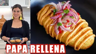 Peruvian Stuffed Potatoes (Papa Rellena) | Eating with Andy