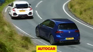 Honda Civic Type R meets VW Golf R | World's best hot hatchbacks reviewed and tested | Autocar