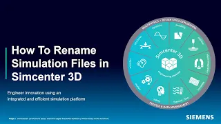 Renaming Simulation Files in Simcenter 3D