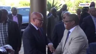 President Jacob Zuma arrives at Eskom's Megawatt Park