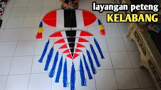 (TUTORIAL)cara membuat layangan peteng sawangan versi kelabang || how to make a kite traditional