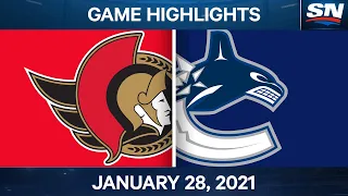 NHL Game Highlights | Senators vs. Canucks - Jan. 28, 2021