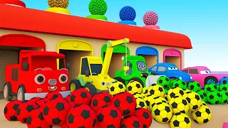 Baby Shark - Baby songs cute baby car color pipe soccer ball pool play - Nursery Rhymes & Kids Song