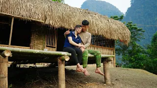 The simple Happiness of young Lovers on a small Mountain farm far from Civilization