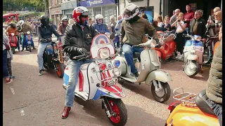 Clitheroe Scooter Rally, Sept 2022. Town ride past and Scooters walkabout. HD Vid+Photo's. SELECT HD