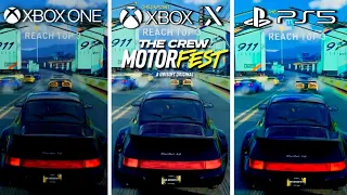 The Crew Motorfest Xbox One vs Xbox Series S vs Xbox Series X vs PS5 Graphics Comparison