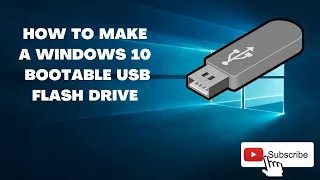 How to make a windows 10 Bootable USB for free || Flash Drive
