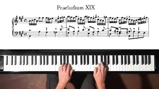 Bach Prelude and Fugue No.19 Well Tempered Clavier, Book 1 with Harmonic Pedal