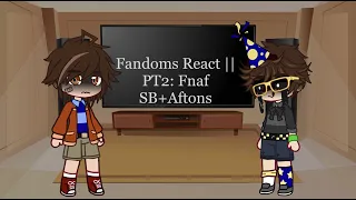 Fandoms React || PT2: FNAF: SB and Aftons || PT1 IN DESC