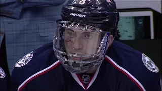 Werenski returns with a full shield, couple of stitches, and plenty of bruises