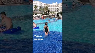 Beautiful swimming pool in Otium Sealight Beach Resort Hotel Turkey #shorts #türkiye #kuşadası
