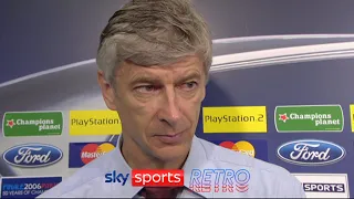 Arsene Wenger after Arsenal lost the 2006 Champions League Final to Barcelona