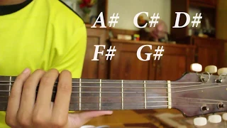 [ Cara CEPAT ] Belajar Chord Gitar A# C# D# F# G#