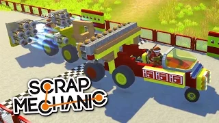 ПЕРЕТЯГИВАЕМ КАНАТ НА МАШИНАХ С РЕАКТИВНЫМИ ДВИГАТЕЛЯМИ В SCRAP MECHANIC