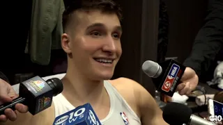 Bogdan Bogdanovic on his game-winning shot in Thursday's Kings victory over Lakers