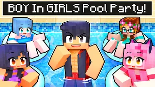 BOY in an ALL GIRLS Pool Party in Minecraft?!