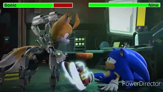 Sonic Prime Season 1 (2022) Sonic meets Nine with healthsbar