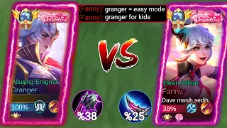HOW DID I WIN AGAINST MYTHICAL IMMORTAL PRO FANNY USING GRANGER!? Valentines Skin WHO WINS!?
