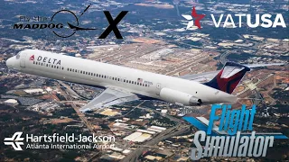 MSFS2020 Leonardo Maddog MD80 on VatsimUSA FNO Atlanta