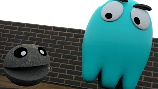 Rock Pacman vs Giant ghost