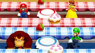 Mario Party Superstars - Best Of 10 Minigames 3 Players Part 11 - Daisy vs. Mario vs. Luigi vs. DK