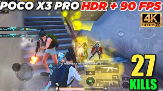 POCO X3 PRO HDR + 90 FPS😱🔥 EPIC 1V4 IN APARTMENTS | POCO X3 PRO 90 FPS PUBG TEST | PUBG MOBILE