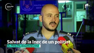 Copil de 13 ani salvat de la înec de un polițist