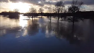 Flood Waters on The River Great Ouse & Ivel at Great Barford & Tempsford 27.12.20