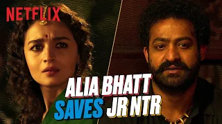 Alia Bhatt clever lie helps Jr NTR! | Ram Charan | #RRR