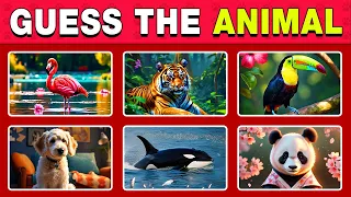 🐯 Guess the Animals in 3 Seconds! | Guess the Animal Quiz 🐻🐔| Guess the Animal Game🧐  Quiz Spark IR.