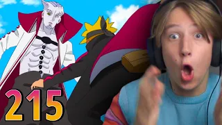 NARUTO AND SASUKE VS ISSHIKI!? ISSHIKI ARRIVES - Boruto Episode 215 Reaction