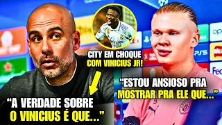 🚨 EITA! Olha o que o HAALAND e o GUARDIOLA FALARAM do VINI JR ANTES DO JOGO!