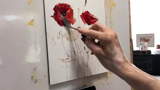 Palette knife poppies