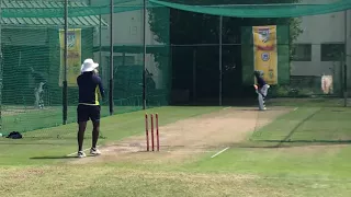 Temba Bavuma in the nets