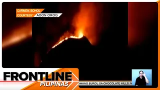 Dalawang burol sa Chocolate Hills, nasunog dahil sa grass fire | Frontline Pilipinas