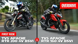 BS VI TVS Apache RTR 160 4V and RTR 200 4V | First Ride Review | OVERDRIVE