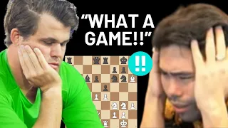 "WHAT A GAME!!" Carlsen's Bishop Sacrifice Bamboozles Hikaru