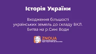 Підготовка до ЗНО з Історії України: Велике князівство литовське. Битва на р. Сині Води / ZNOUA